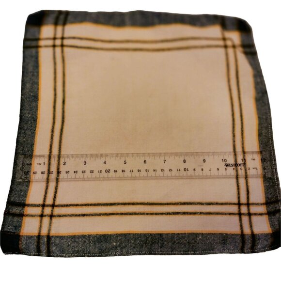 Vintage Blue White Napkin Country Farmhouse 8 inch lot 2 - Picture 3 of 6